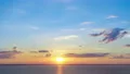 The water surface on the sunset background. quadrocopter shot, time lapse 4k or 4k+ Resolution