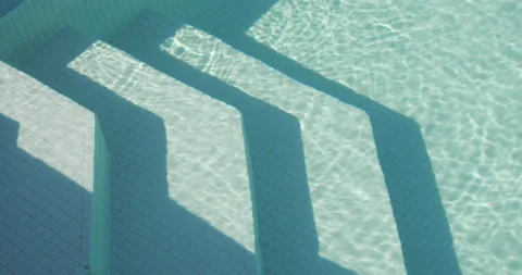 Water surface texture, Slow motion looping clean swimming pool ripples and wave 스톡 동영상 203907199