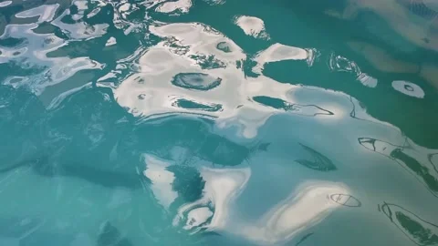 Water surface texture, swimming pool ripples and wave Stock Footage 138326815