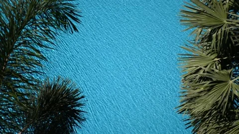 Water surface texture. top view of the pool Stock Footage 138382728