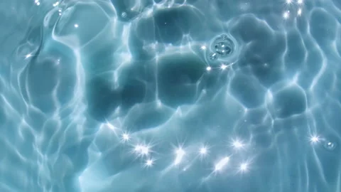 Water surface texture top view. Water splash blue colored. Pure blue water with Stock-Footage 164674753
