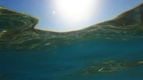 Water surface from underwater Stock Footage 282144095