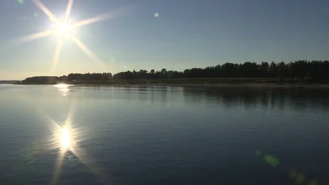 The water surface of the Volga river Vídeo Stock 72774521