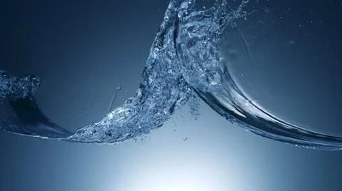 Water surface wave, Slow Motion Vidéo 15135502