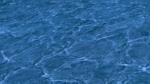 Water surface with waves and small ripples from the wind with a caustic effect Stock Footage 104015645