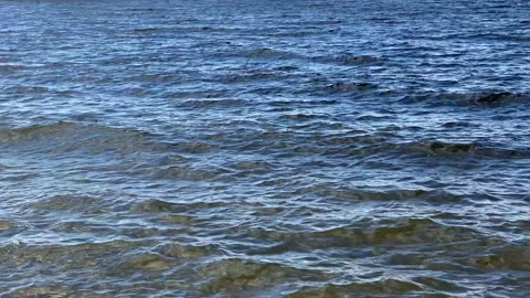Water surface waves from a lake Stock Footage 130591832