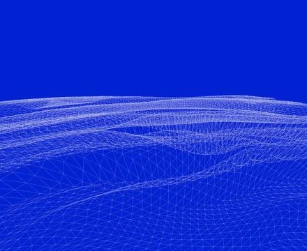 Water Surface. Wavy Grid Vector Background Water Surface. Wavy Grid Backgr... Stock Photos