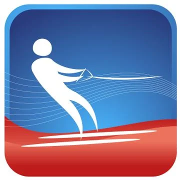 Water surfing Stock Illustration