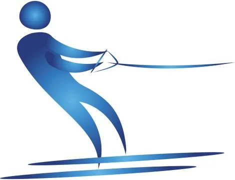 Water surfing Stock Illustration