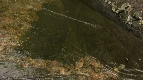 Water surges through a gap Stock Footage 863613