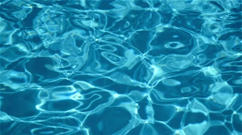 The water in swimming pool with sunny reflections Stock Footage