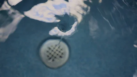 Water Swirling Down Drain Stock Footage 96720989