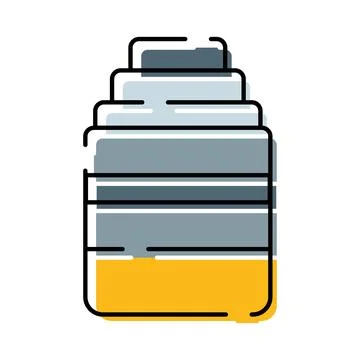 Water tank container storage with liquid filling level icon Stock Illustration
