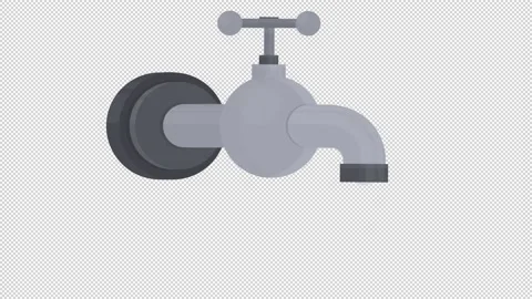 Water tap. Animation of water leakage. C... | Stock Video | Pond5