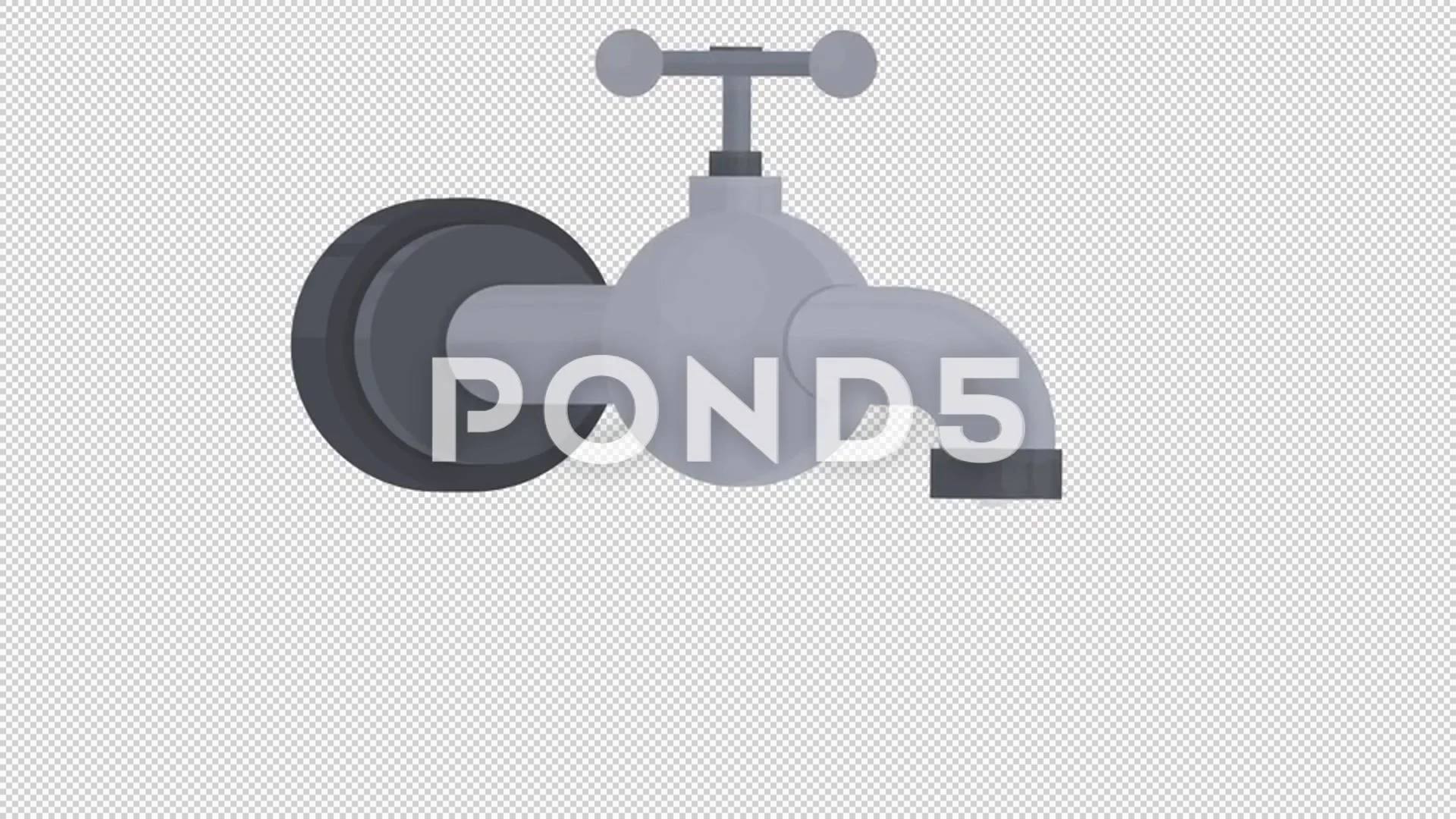 Water tap. Animation of water leakage. C... | Stock Video | Pond5