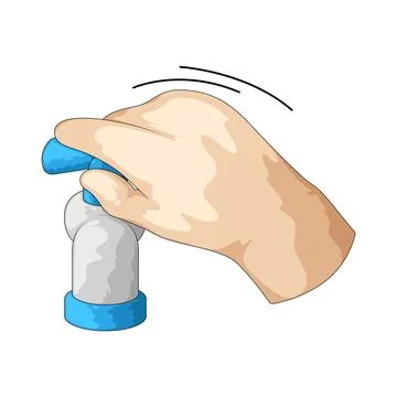 Water tap control illustration Stock Illustration