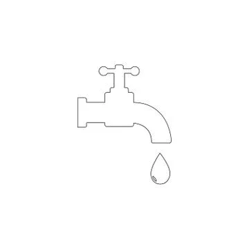 Water tap. flat vector icon Stock Illustration
