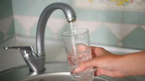 Water from the tap Stock Footage 1183984