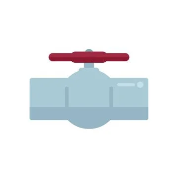 Water tap icon flat vector. Pipe sewer Stock Illustration