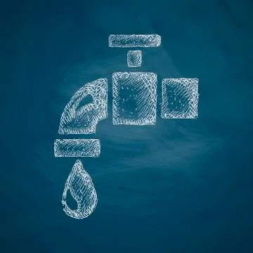 Water tap icon Illustrazione stock