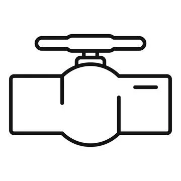 Water tap icon outline vector. Pipe sewer Stock Illustration