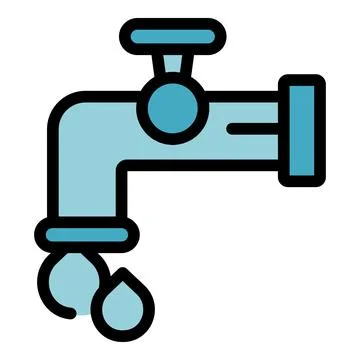 Water tap icon vector flat Stock Illustration