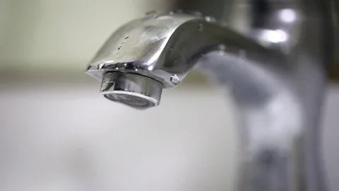 Water tap leaking Stock Footage 74759027