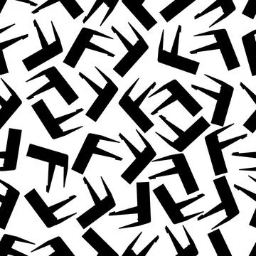 Water tap pattern repeat seamless. Black silhouettes on a white background.  Stock Illustration