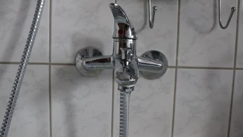 The water tap is running, Stock Footage 156553504