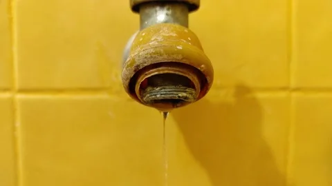 Water tap shot from front Stock Footage 226715151