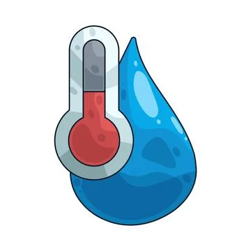 Water temperature illustration Stock Illustration