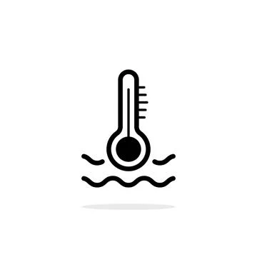 Water temperature indicator simple icon 스톡 일러스트