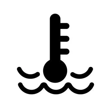 Water temperature indicator simple icon. Vector illustration. Stock Illustration