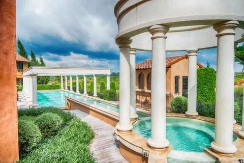 The Water Temple is a stone structure Stock Photos