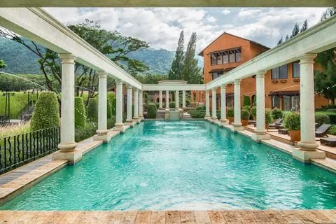 The Water Temple is a stone structure Stock Photos