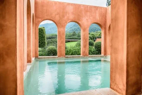 The Water Temple is a stone structure Stock Photos