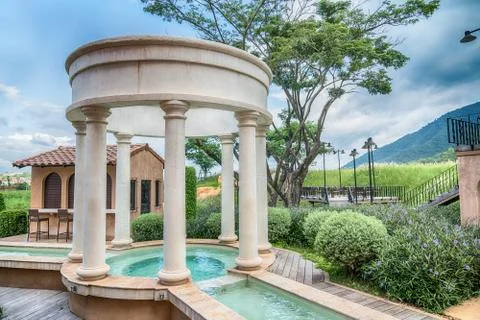 The Water Temple is a stone structure Stock Photos