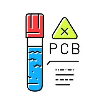 Water testing for pcb contamination color icon vector illustration Stock Illustration