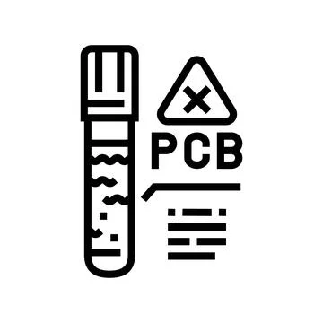 Water testing for pcb contamination line icon vector illustration Stock Illustration