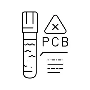 Water testing for pcb contamination line icon vector illustration Stock Illustration