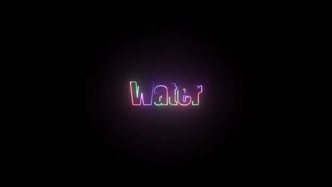 Water Text Animation Stock Footage 324811741