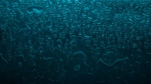 Water texture abstract background, aqua drops on turquoise glass as science m 写真素材