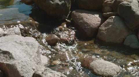 Water threshold with stones Stock-Footage 54218404