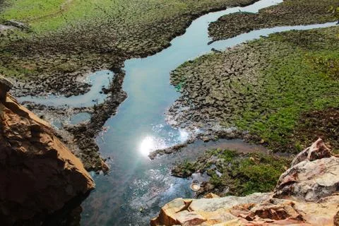 Water in through the drain to the gate Stock Photos