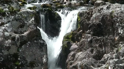 Water Through Rocks Stock Footage 989812