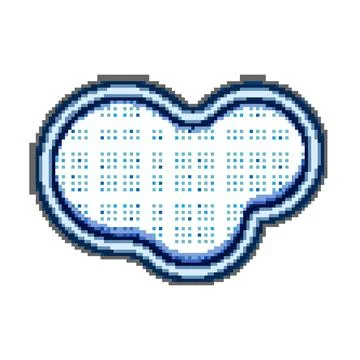 Water top view pool pixel art vector illustration Ilustração Stock