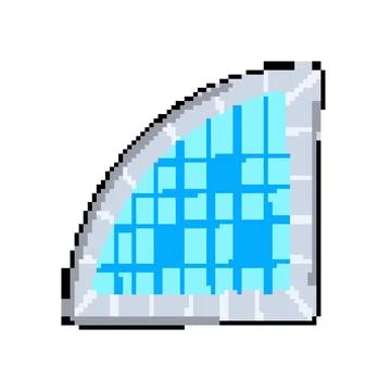 Water top view pool pixel art vector illustration Illustrazione stock