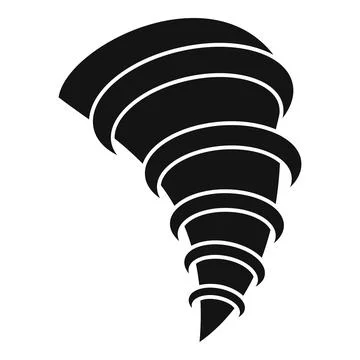 Water tornado icon, simple style 库存插图
