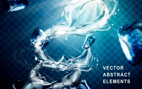 Water torrent elements イラスト素材