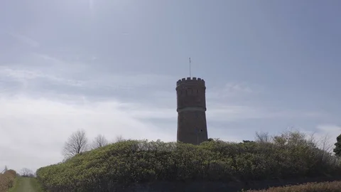 Water tower Aerial 4K Stock Footage
